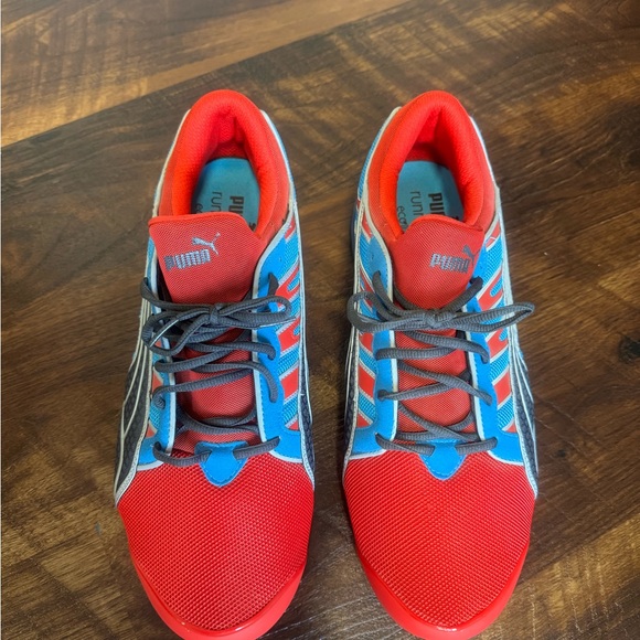 Puma Red and Blue Athletic Shoes - Picture 3 of 5